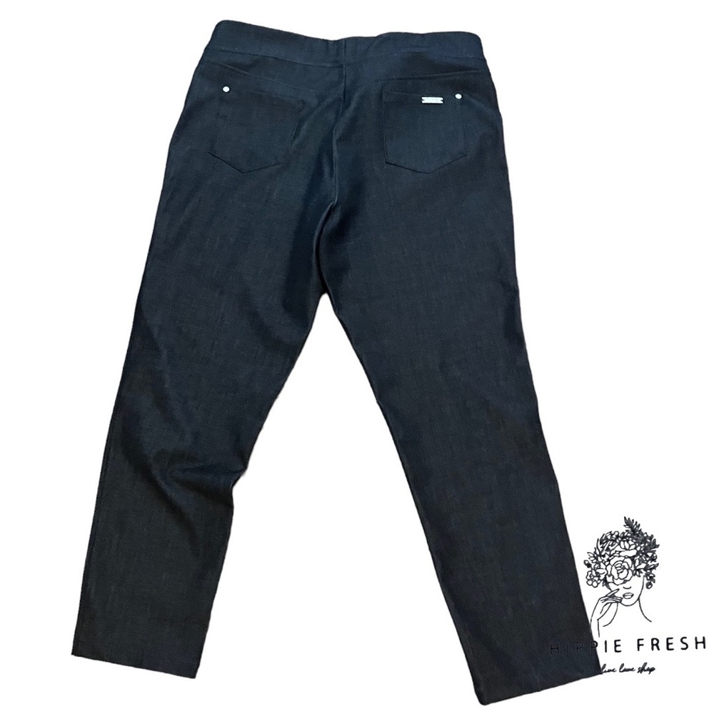 Karl Lagerfeld Black Denim Pull On Ankle Stretch Jeans Pants M3020 L
